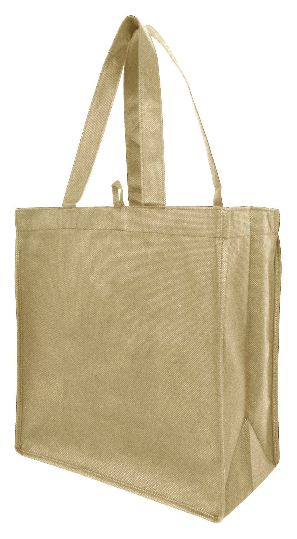 Cheap Grocery Shopping Tote Bag khaki