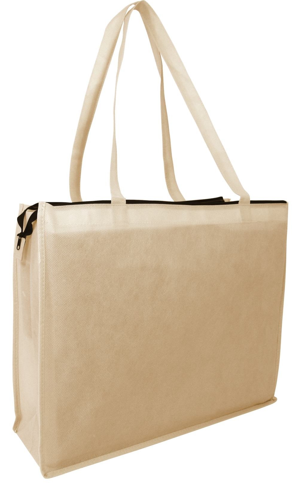 Large Promotional shopping Tote Bags khaki