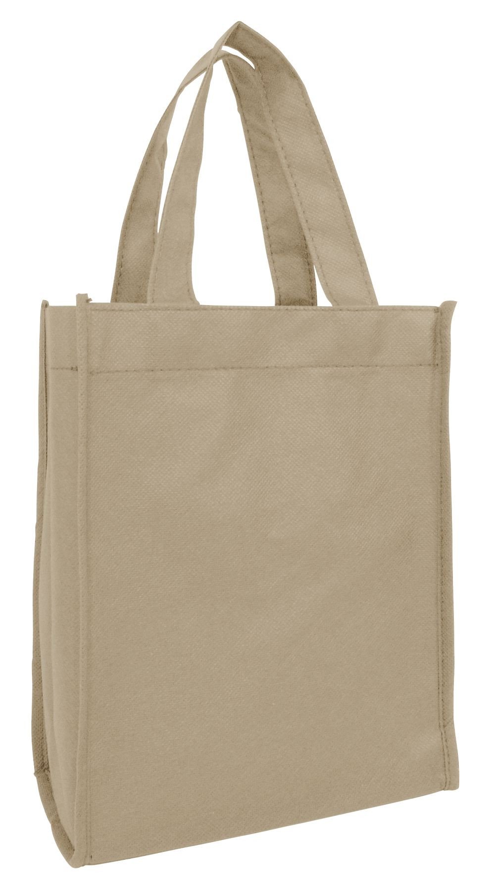 Small Book Bag Non Woven Gift Tote Bag khaki