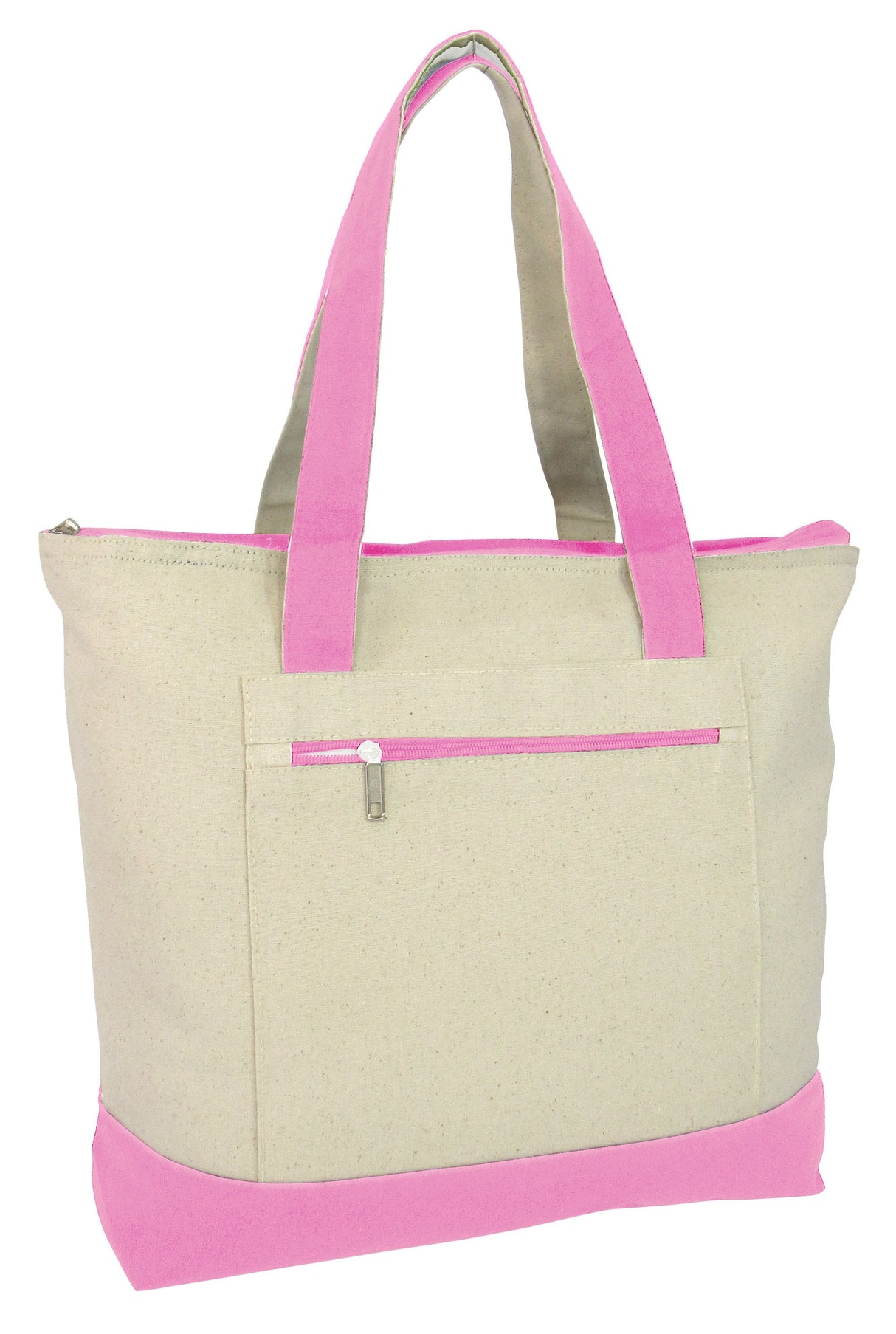 Heavy Canvas Zippered Shopping Tote Bags - Alternative Colors