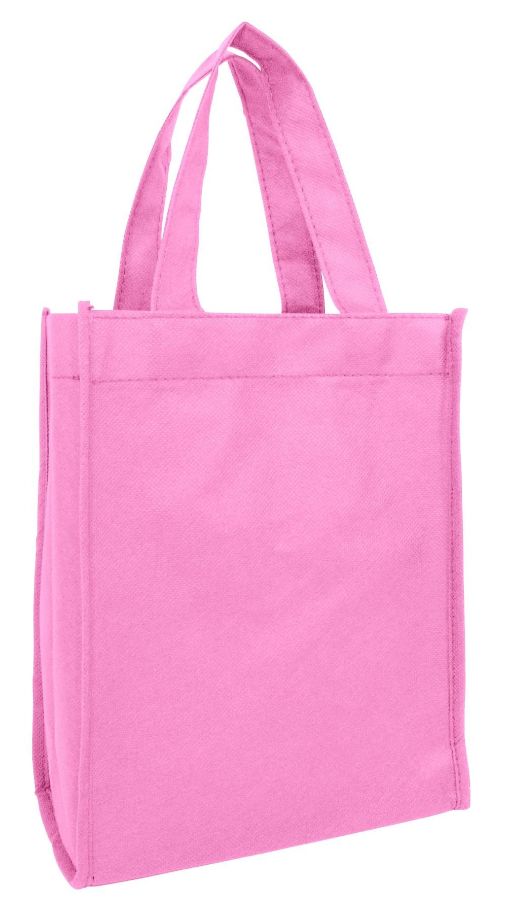 Small Book Bag Non Woven Gift Tote Bag pink