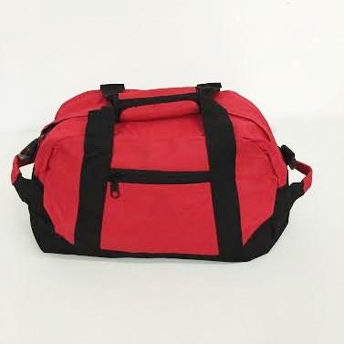 14 in Small Size Two-Tone Duffle Bag with Hook and Loop Handle