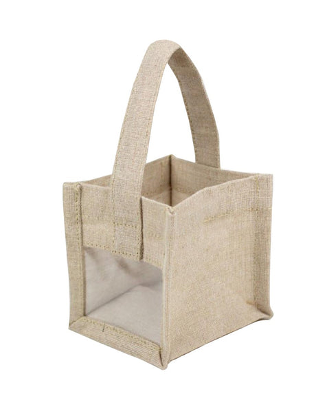 vintage inspired burlap gift tote bags