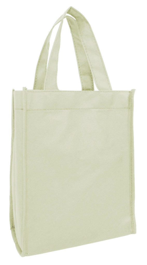 50 ct Non-Woven 8 in Gift Tote Bag / Economy Book Bag - Pack of 50