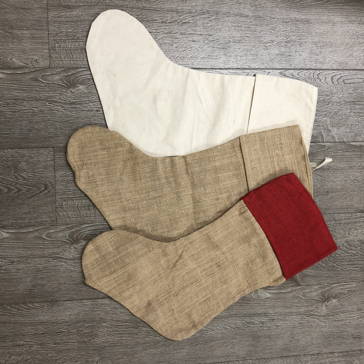 Reusable Wholesale Extra Large 24” Canvas Christmas Stocking goodies Gift Santa Sack Screen Printing Embroidery Heat Transfer Vinyl