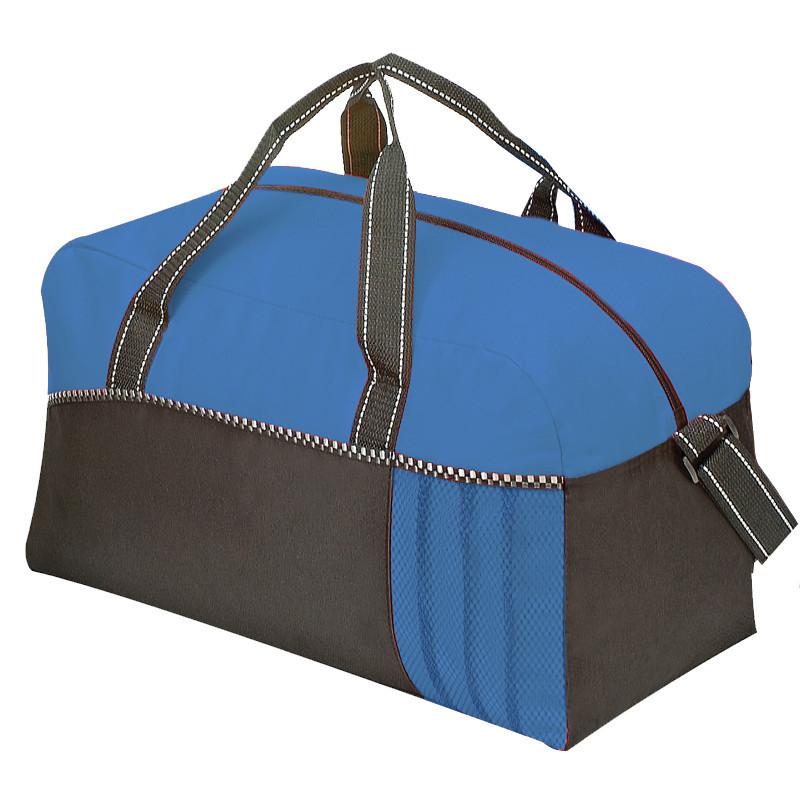 Cheap Polyester Duffle Bags With Heavy Vinyl Backing in Royal