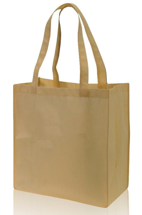 Cheap Large Size Non-Woven Polypropylene Grocery Bags in Khaki