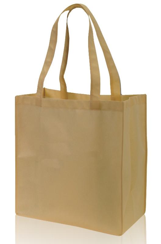 Cheap Large Size Non-Woven Polypropylene Grocery Bags in Khaki