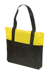 Gold Color Non-Woven Polypropylene Zippered Tote Bags
