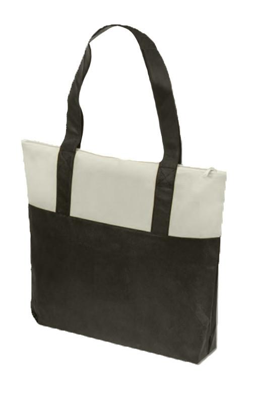 Cheap Natural Color Non-Woven Polypropylene Zippered Tote Bags