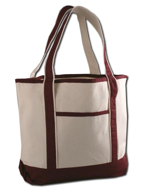 Maroon Heavy Canvas Deluxe Tote Bag