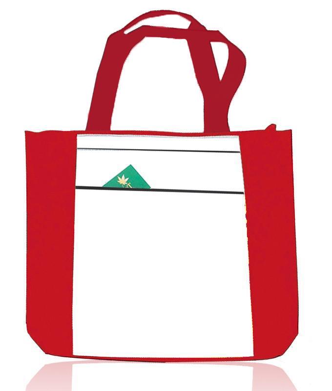 48 ct Value Zippered Polyester Tote Bags - By Case