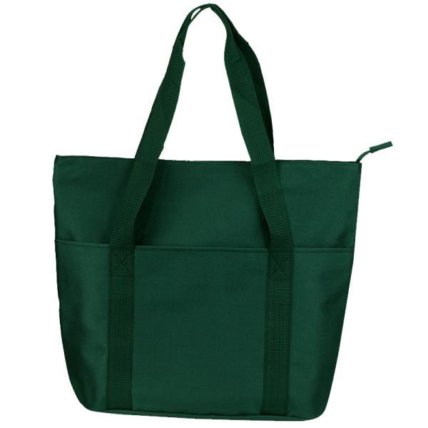 Economical Zippered Shopping Bag Kelly