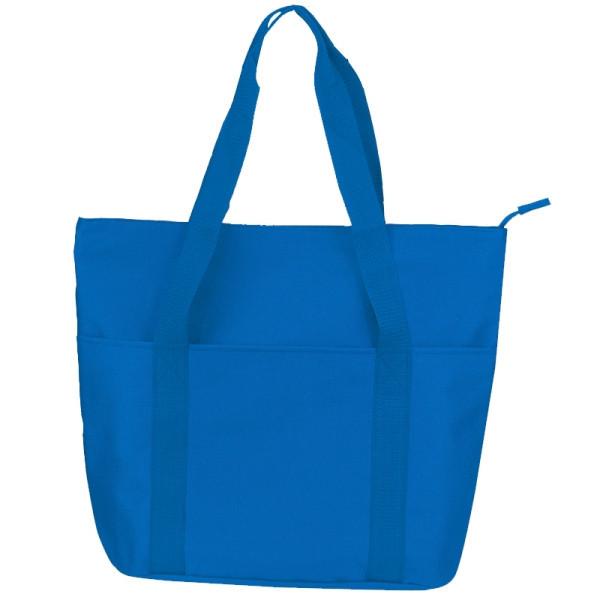 Poly Zippered Shopping Bag Royal