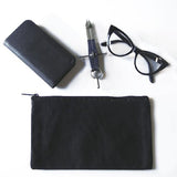 6 ct Recycled Canvas Flat Zipper Pouch - Pack of 6