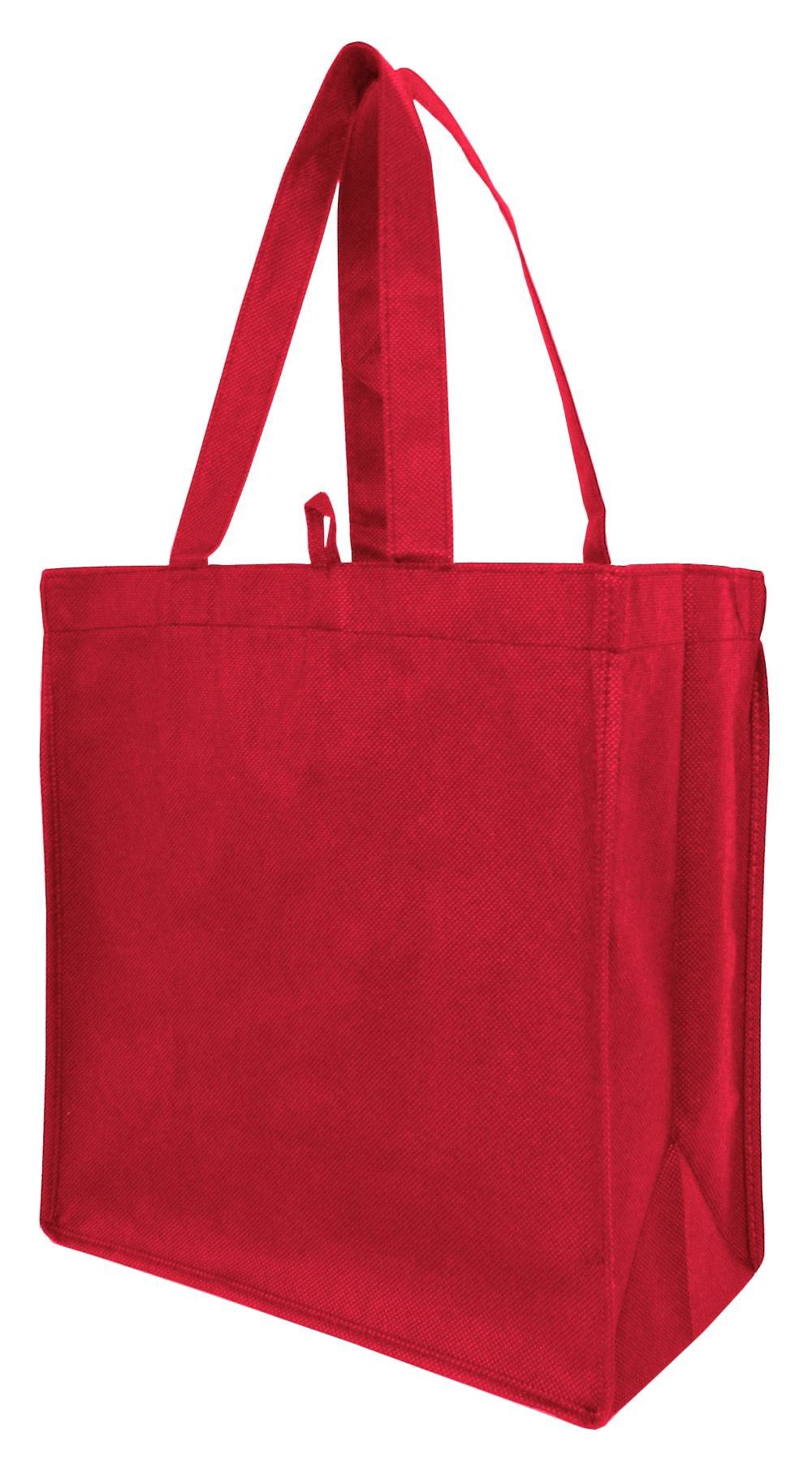 Cheap Grocery Shopping Tote Bag red