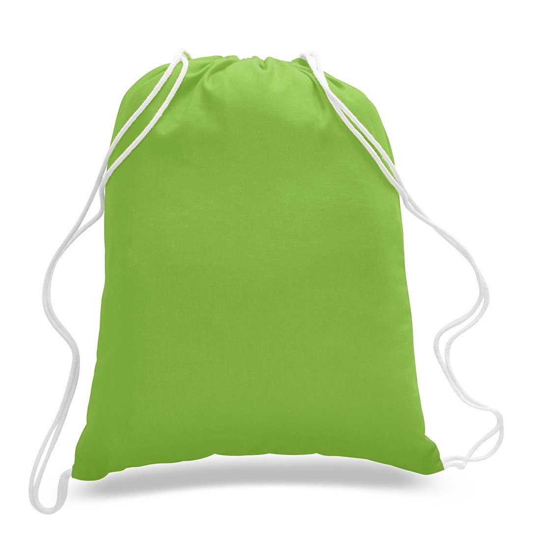 durable Lime Spot Drawstring Bags