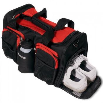 School Red / Black Sports Duffel Wet Pocket Wholesale