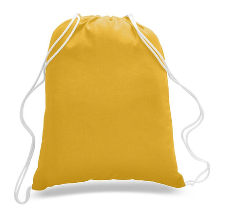 wholesale Gold Cotton Drawstring Bags