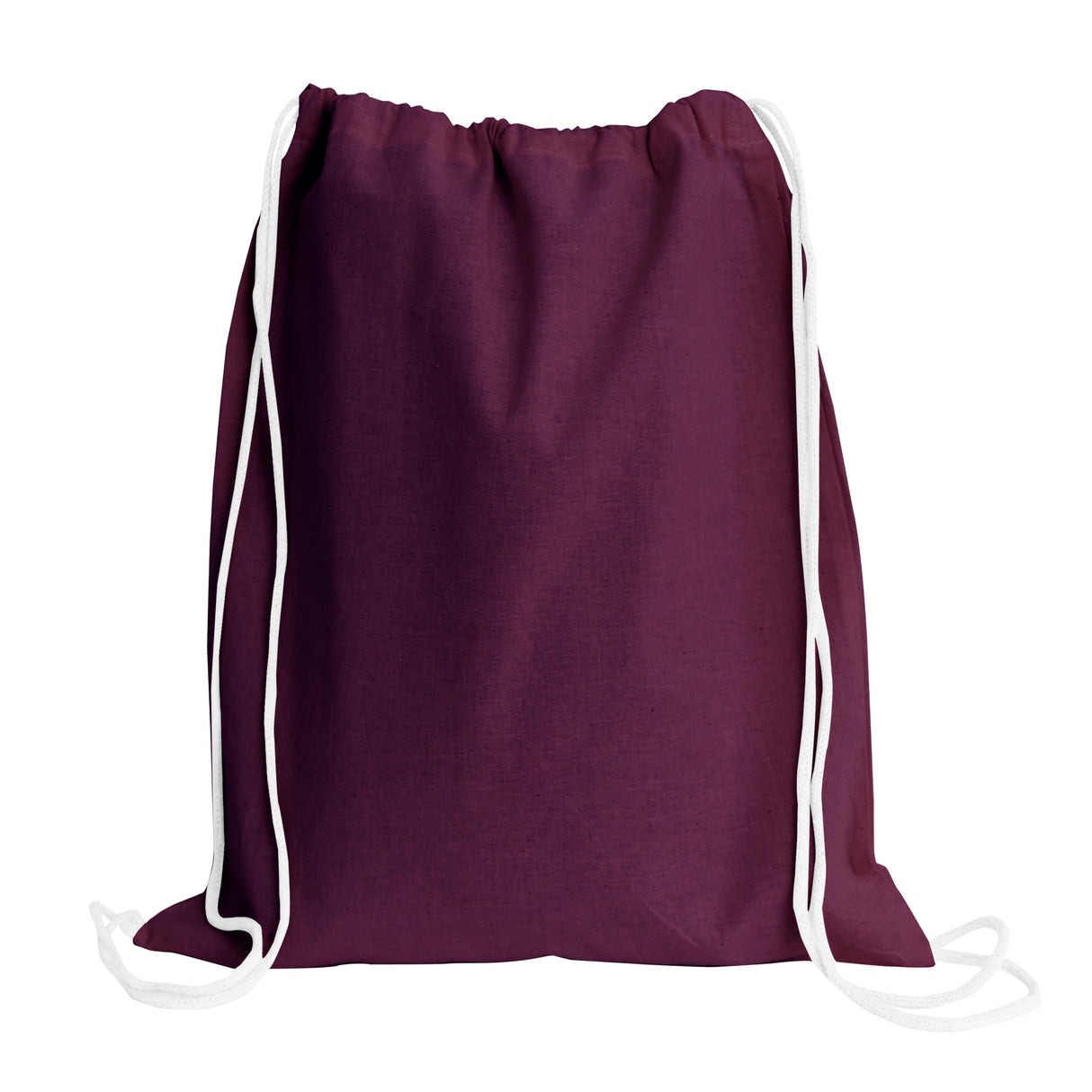 Maroon Cotton Drawstring Bags