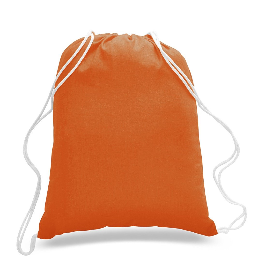 Orange Cotton Drawstring Bags cheap