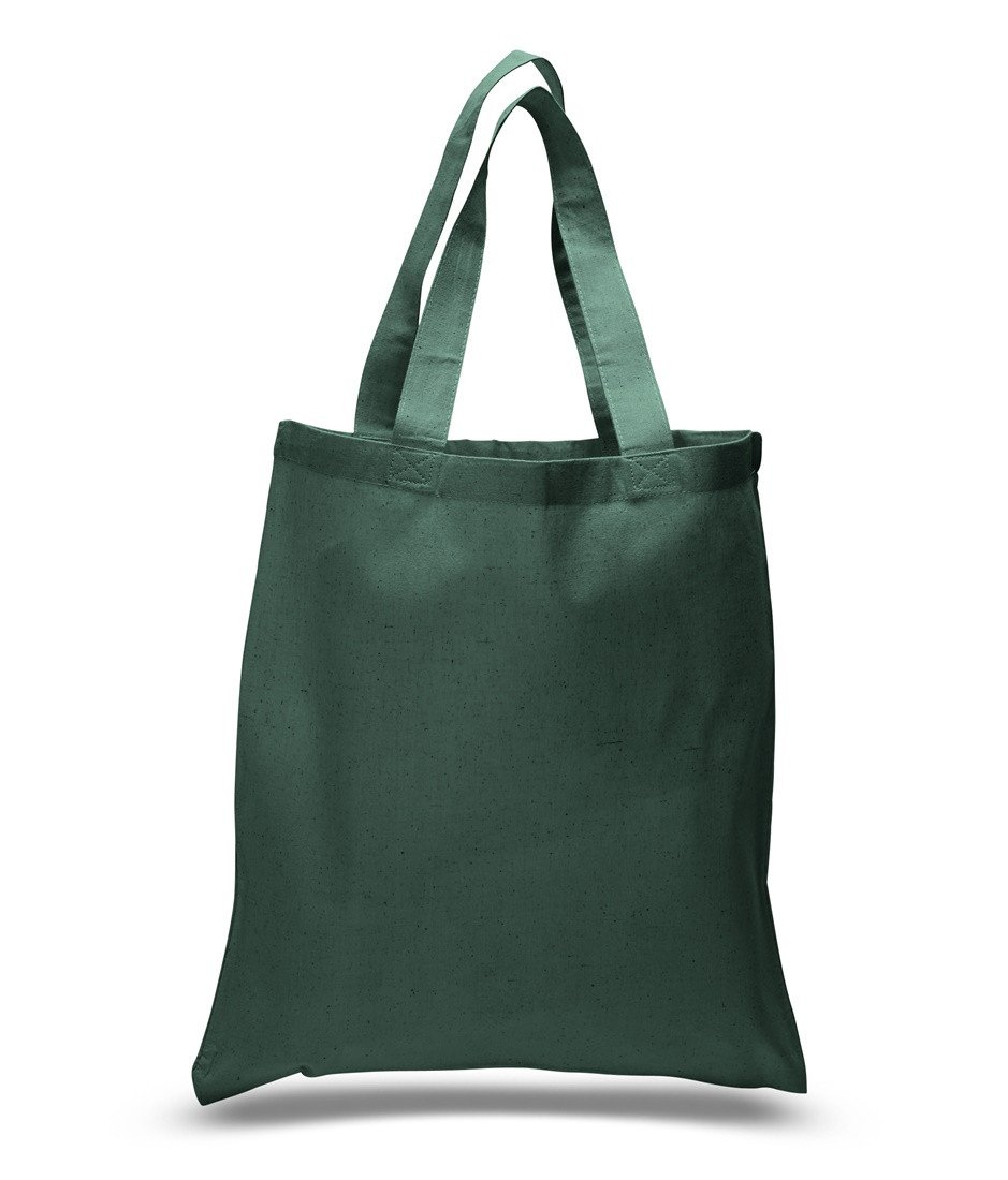 Forest green Economical Cotton Reusable Tote Bag