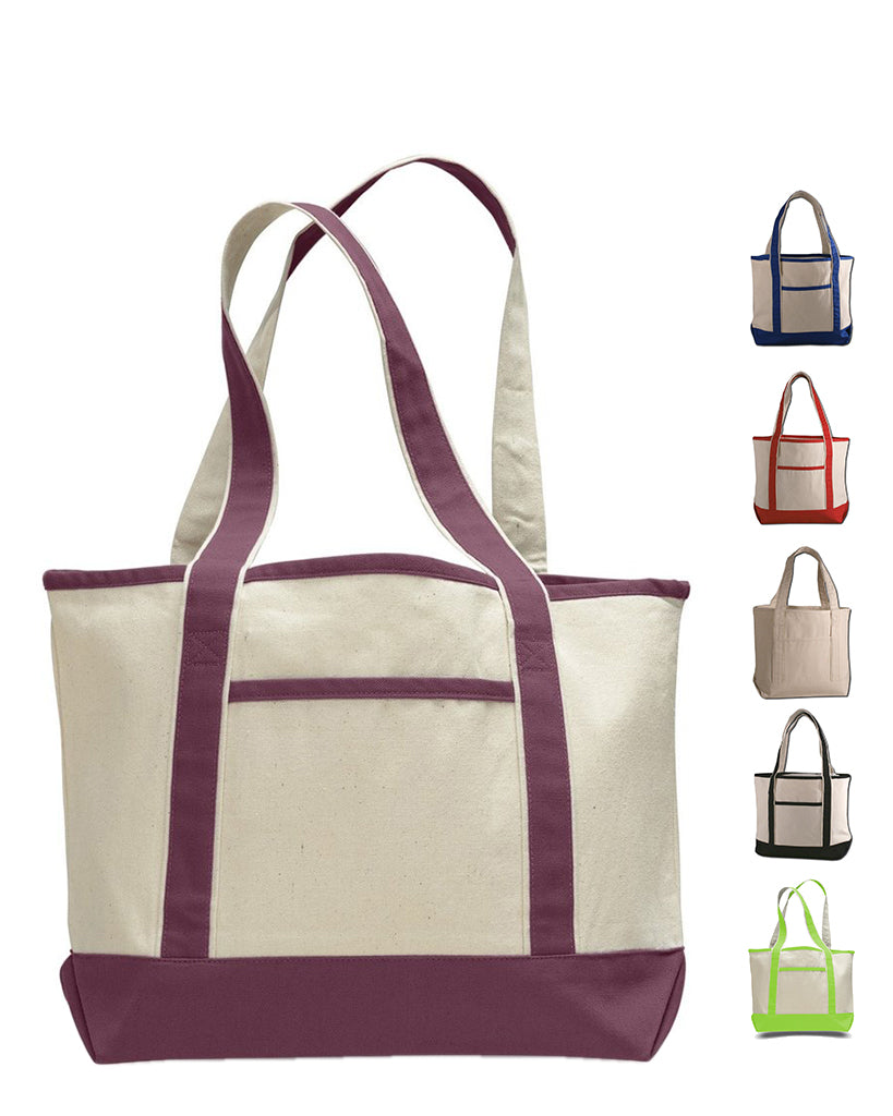 Medium Size Heavy Canvas Deluxe Tote Bag, Canvas Beach Bags