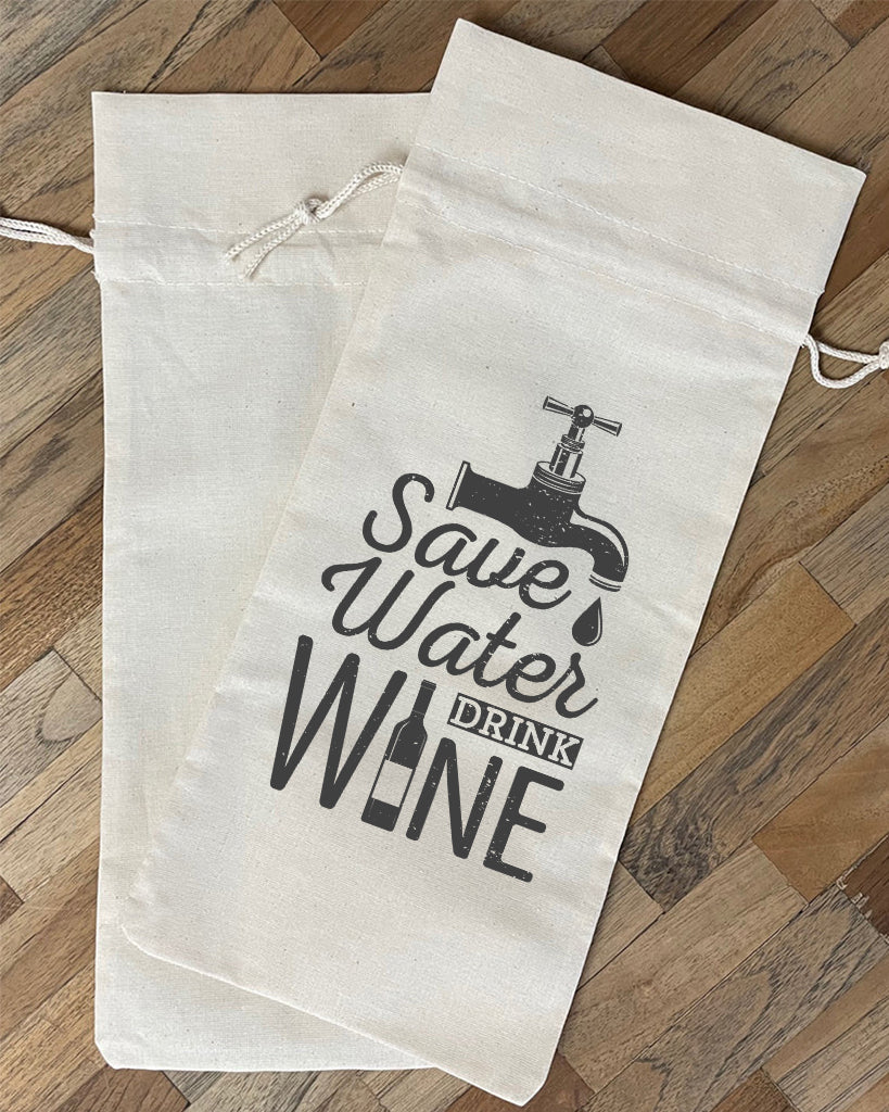 Save Water Drink Wine Design - Winery Tote Bags