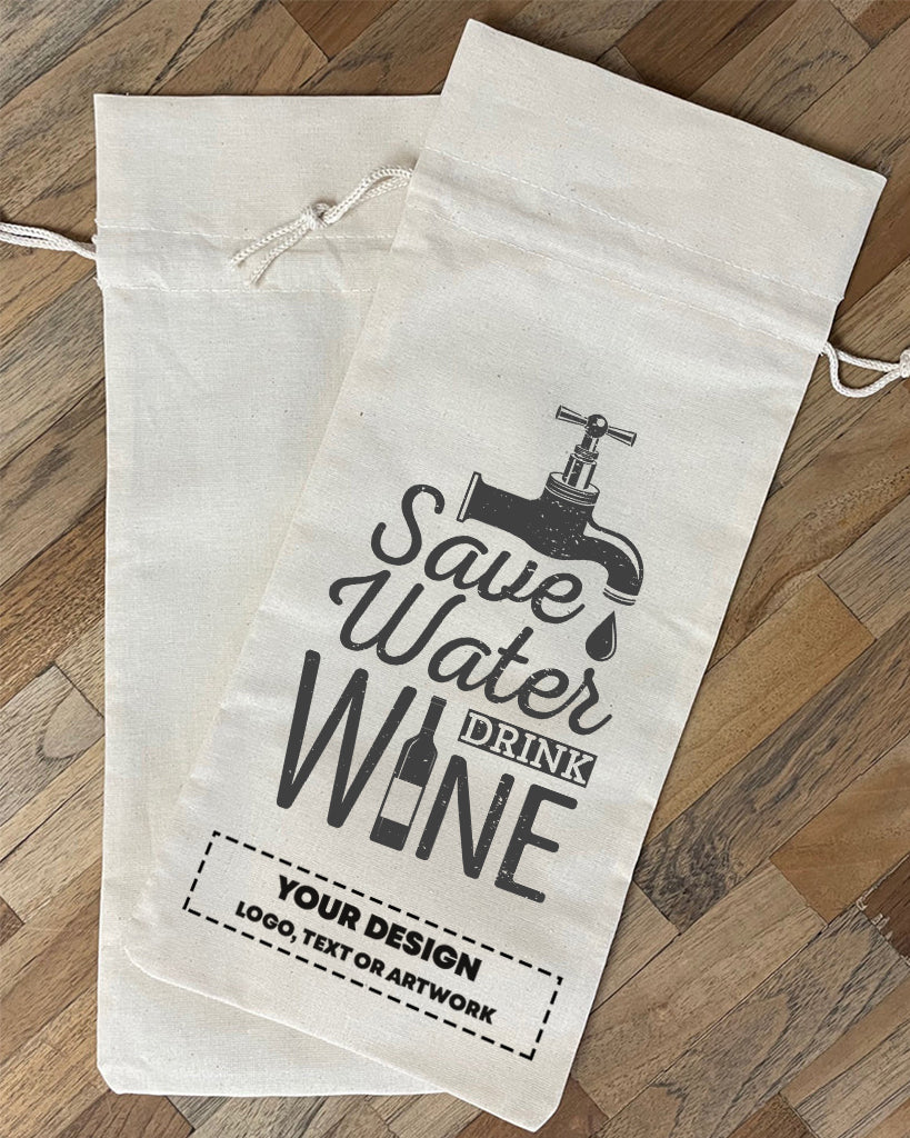 Save Water Drink Wine Design - Winery Tote Bags