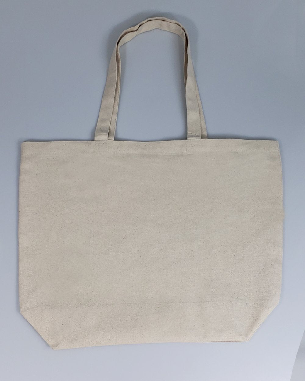 12 ct 18 in Large Size Value Canvas Tote Bag with Long Handles - By Dozen