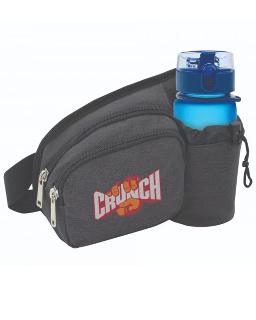 Two Zipper Fanny Pack w/Bottle Holder