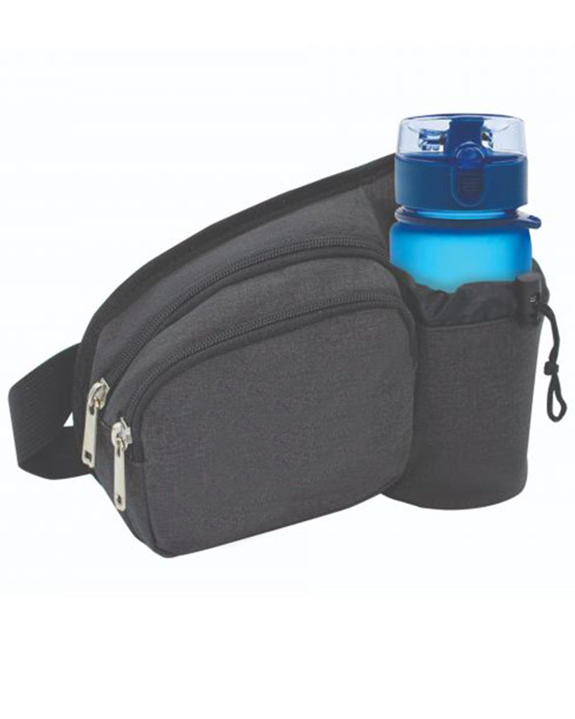 Two Zipper Fanny Pack w/Bottle Holder
