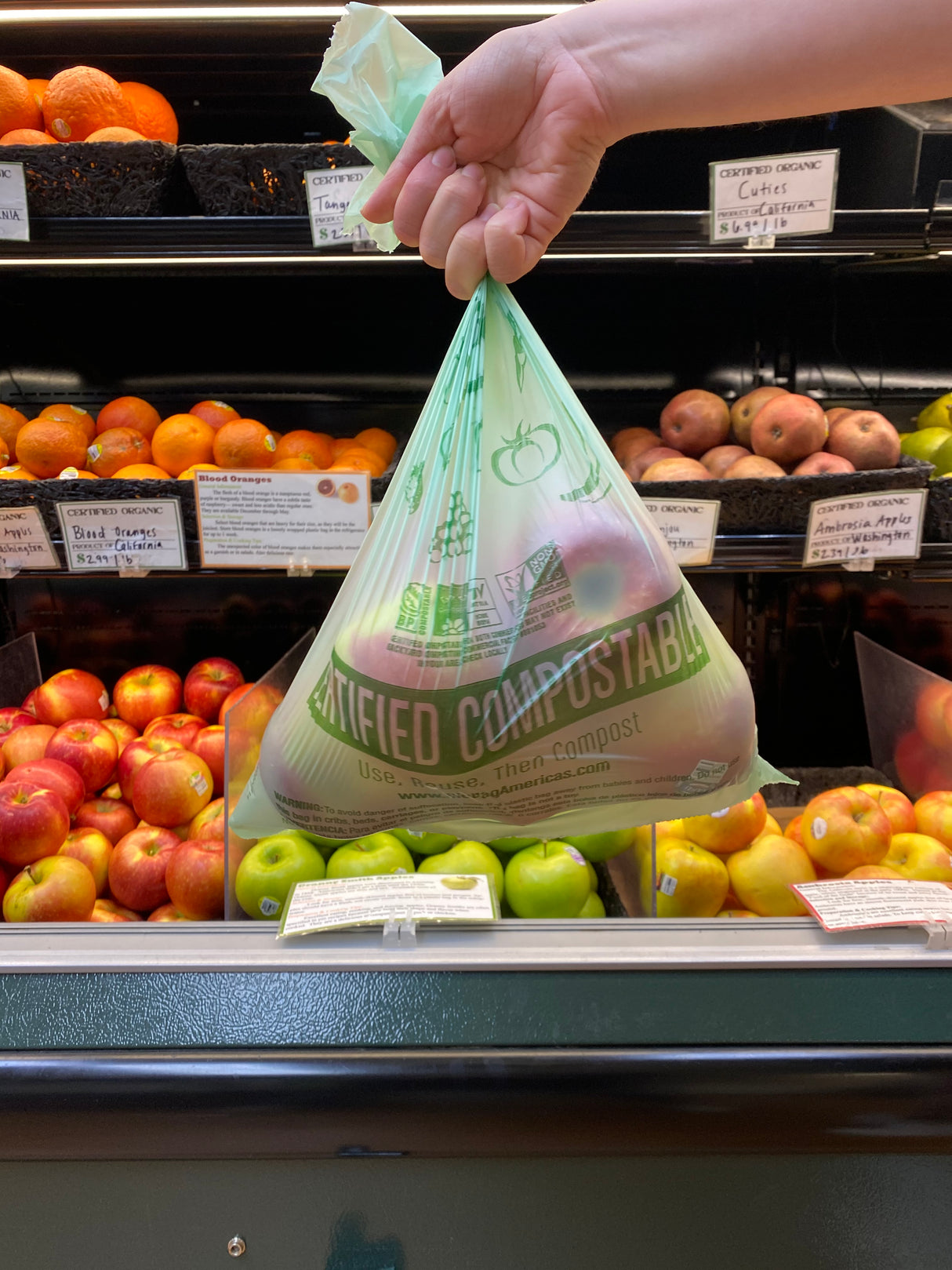 11 in Standard Home Compostable Produce Bags 3200 ct