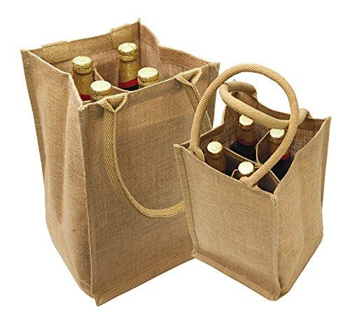 burlap wine totes mix dividers