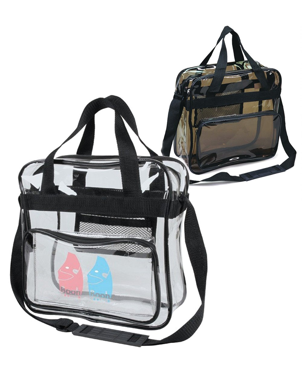 Transparent Black Messenger Bag Clear Stadium Bag