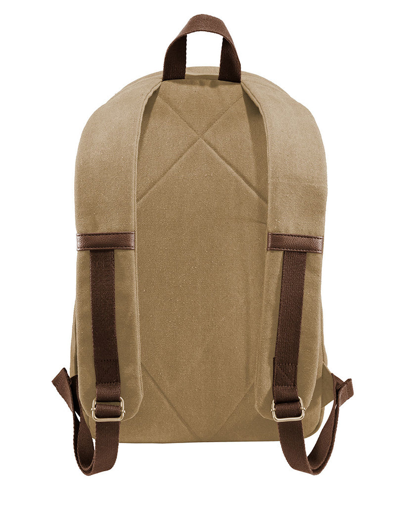 Vintage Cotton-Canvas Laptop Backpack
