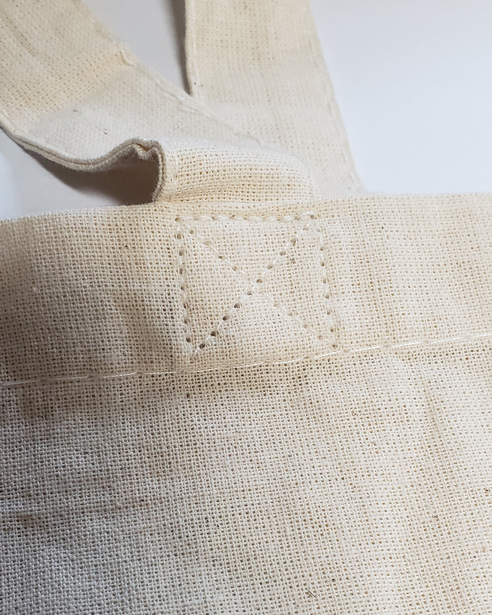 cotton tote bags handle stitches detail