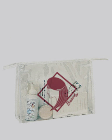 custom clear travel cosmetic totebag