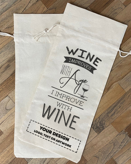 Wine Improves With Age Design - Winery Tote Bags