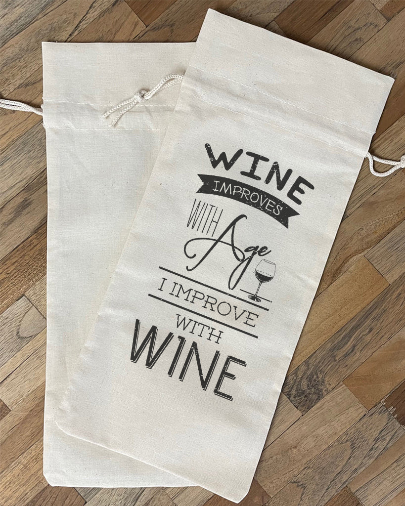 Wine Improves With Age Design - Winery Tote Bags