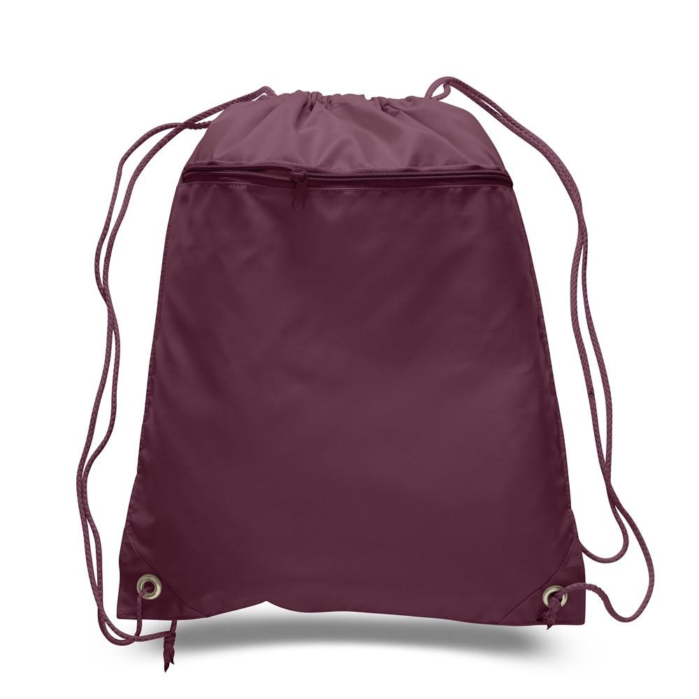 Cheap Maroon Sport drawstring Bags