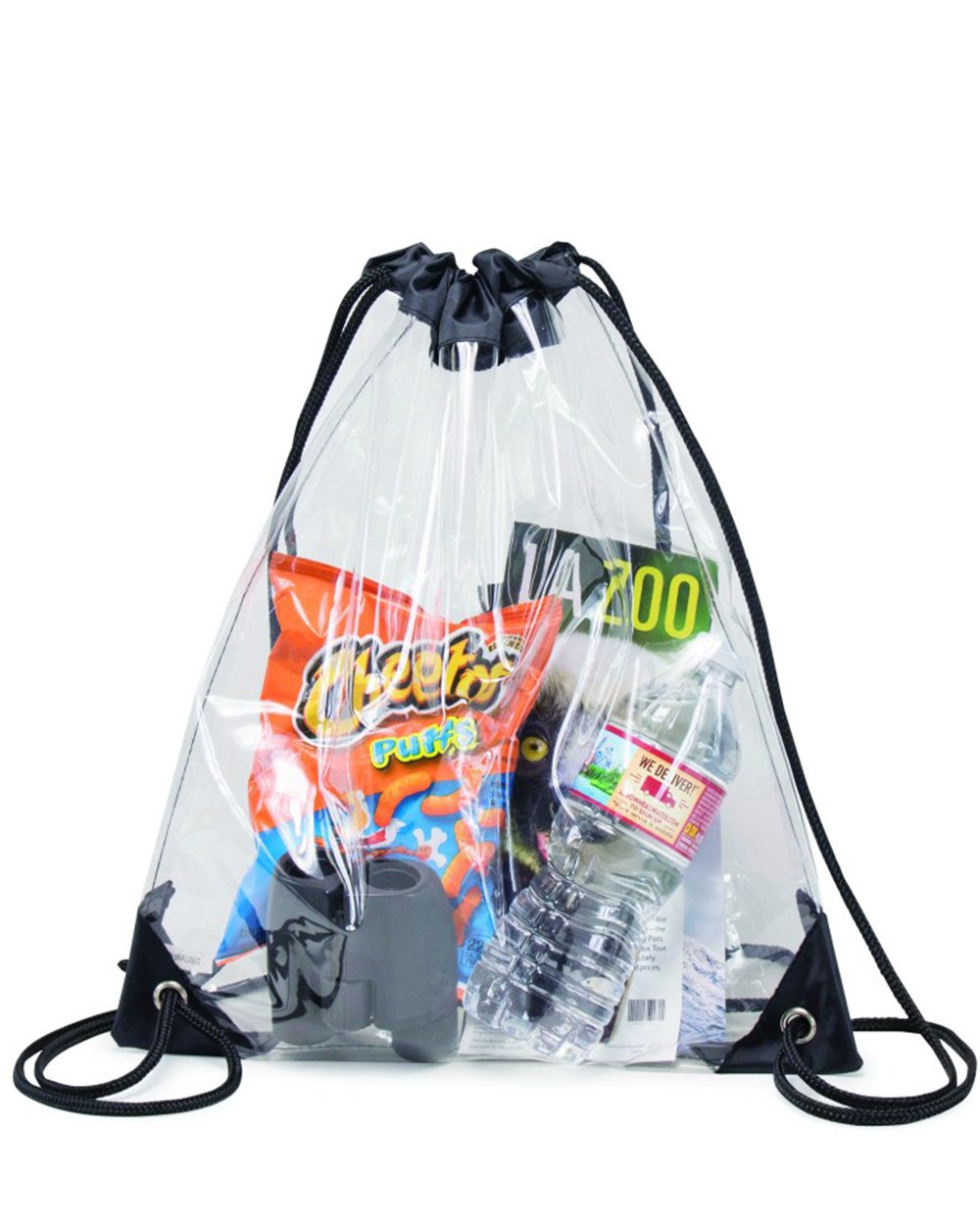 Clear Drawstring Tote Bag by TBF
