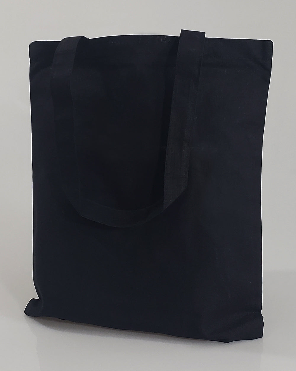 durable cotton canvas tote bag tb111 black detail