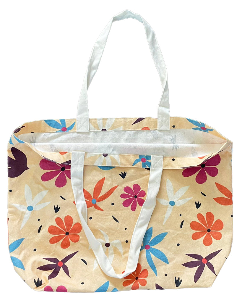 All Over Print Gusseted Grocery Tote Bag - Large