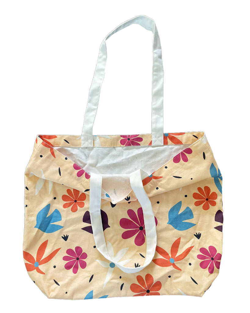 All Over Print Gusseted Shopping Tote Bag - Med/Large