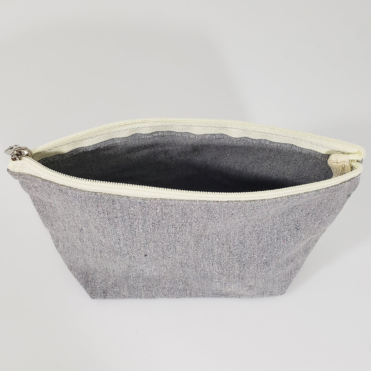 Large Size Recycled Flat Zipper Cosmetic Bag - RC692