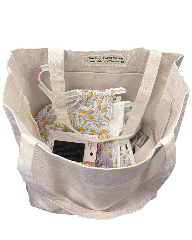 Washed Relaxed Recycled Canvas Grocery Bag – Large