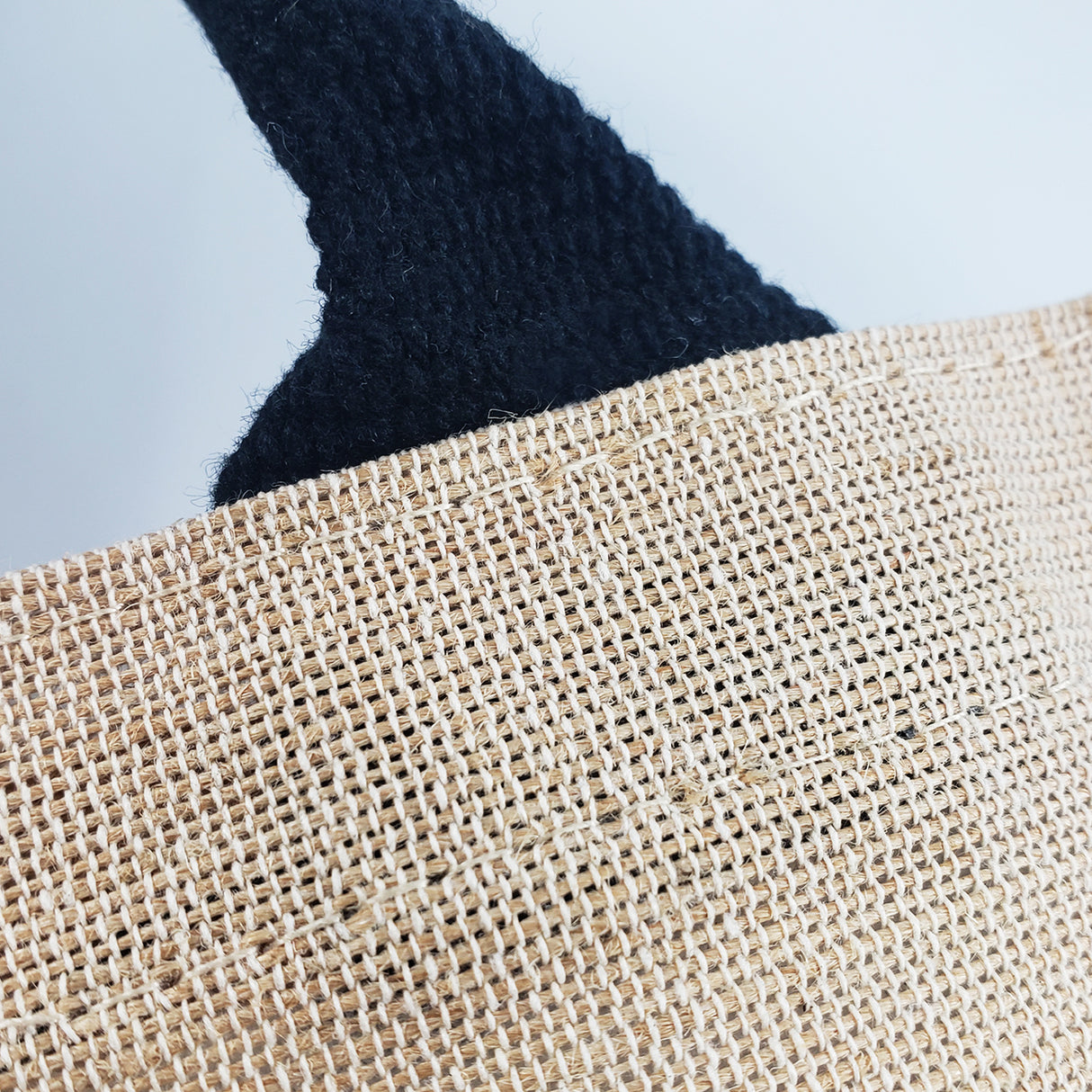 Jute Burlap Bag Handle Detail