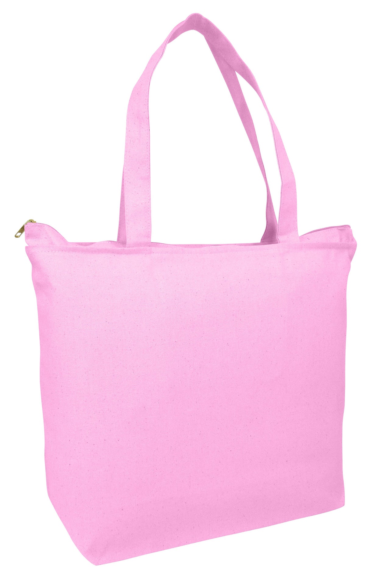 Zippered Canvas Tote Bags with Inside Zippered Pocket - TG261