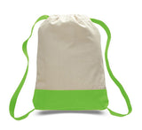 72 ct Two Tone Canvas Sport Backpacks / Wholesale Drawstring Bags - By Case